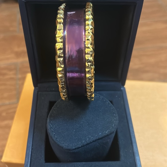 DSQUARED2 gold tone and purple bracelet size small